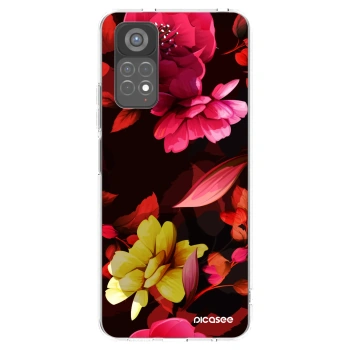 Picasee silikónový prehľadný obal pre Xiaomi Redmi Note 11S 5G - Dark Peonny