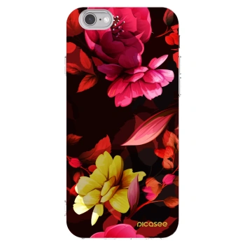 Picasee silikónový prehľadný obal pre Apple iPhone 6/6S - Dark Peonny