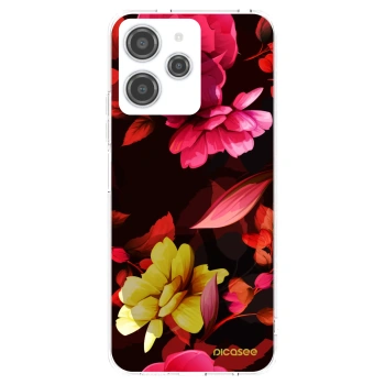 Picasee silikónový prehľadný obal pre Xiaomi Redmi 12 4G - Dark Peonny