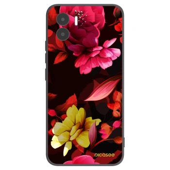 Picasee silikónový čierny obal pre Xiaomi Redmi A2 - Dark Peonny