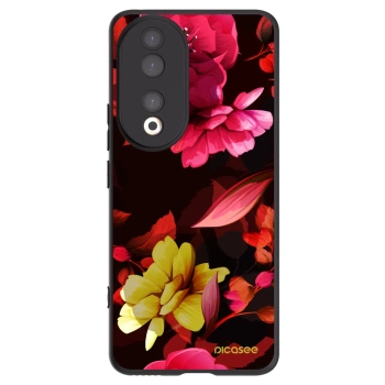 Picasee silikónový čierny obal pre Honor 90 5G - Dark Peonny