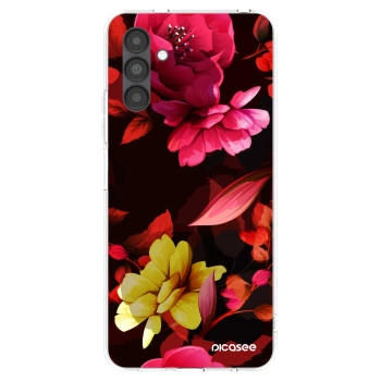 Picasee silikónový prehľadný obal pre Samsung Galaxy A04s A047F - Dark Peonny