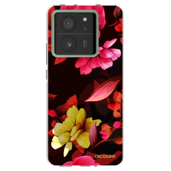 Picasee silikónový prehľadný obal pre Xiaomi 13T - Dark Peonny