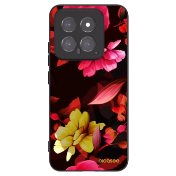 Picasee silikónový čierny obal pre Xiaomi 14 - Dark Peonny