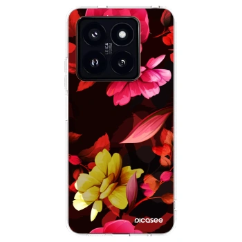 Picasee silikónový prehľadný obal pre Xiaomi 14 Pro - Dark Peonny