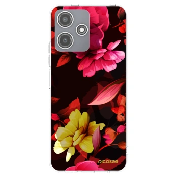 Picasee silikónový prehľadný obal pre Xiaomi Redmi 12 5G - Dark Peonny
