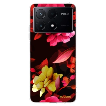 Picasee silikónový prehľadný obal pre Xiaomi Poco X6 Pro - Dark Peonny