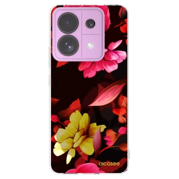 Picasee silikónový prehľadný obal pre Xiaomi Redmi Note 13 Pro 5G - Dark Peonny
