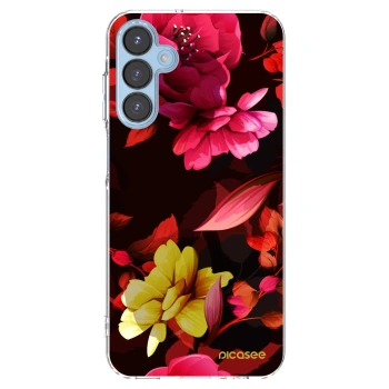 Picasee silikónový prehľadný obal pre Samsung Galaxy A15 A156B 5G - Dark Peonny