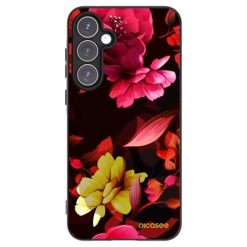 Picasee silikónový čierny obal pre Samsung Galaxy A55 5G A556B - Dark Peonny