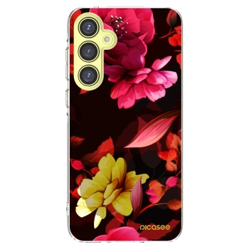 Picasee silikónový prehľadný obal pre Samsung Galaxy A35 5G A356B - Dark Peonny