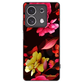 Picasee silikónový čierny obal pre Xiaomi Redmi Note 13 4G - Dark Peonny