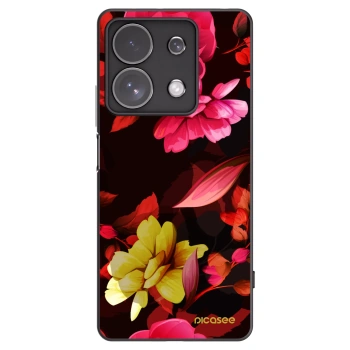 Picasee silikónový čierny obal pre Xiaomi Redmi Note 13 Pro 4G - Dark Peonny