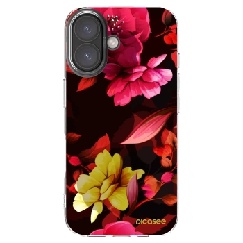 Picasee silikónový prehľadný obal pre Apple iPhone 16 - Dark Peonny