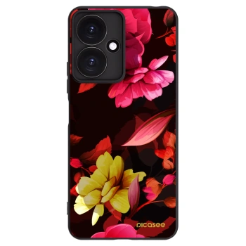 Picasee silikónový čierny obal pre Xiaomi Redmi 13C 5G - Dark Peonny