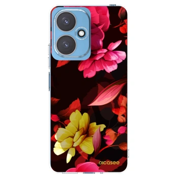 Picasee silikónový prehľadný obal pre Xiaomi Redmi 13C 5G - Dark Peonny