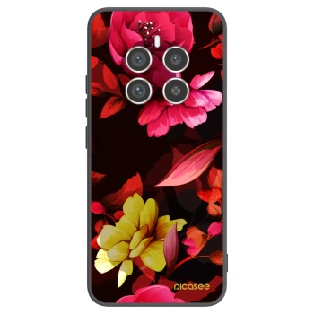 Picasee silikónový čierny obal pre Realme 12 Pro 5G - Dark Peonny