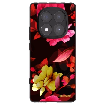 Picasee silikónový čierny obal pre Xiaomi Redmi Note 14 Pro+ 5G - Dark Peonny