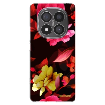 Picasee silikónový prehľadný obal pre Xiaomi Redmi Note 14 Pro+ 5G - Dark Peonny