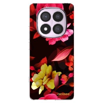 Picasee silikónový prehľadný obal pre Xiaomi Redmi Note 14 Pro 5G - Dark Peonny
