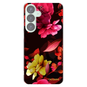 Picasee silikónový prehľadný obal pre Samsung Galaxy S25+ 5G - Dark Peonny