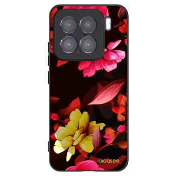 Picasee silikónový čierny obal pre Xiaomi 15 - Dark Peonny