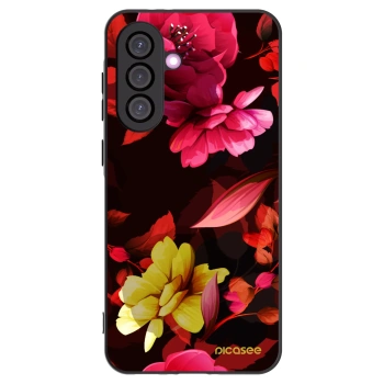Picasee silikónový čierny obal pre Samsung Galaxy A56 5G A566B - Dark Peonny