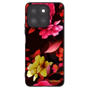 Picasee silikónový čierny obal pre Honor X8c - Dark Peonny