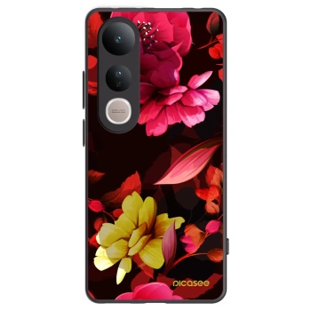 Picasee silikónový čierny obal pre Vivo V50 Lite 5G - Dark Peonny