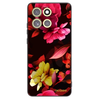 Picasee silikónový čierny obal pre Motorola Moto G86 5G - Dark Peonny