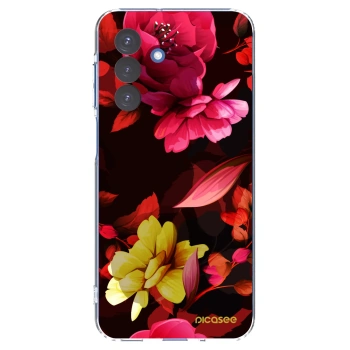Picasee silikónový prehľadný obal pre Samsung Galaxy A17 5G - Dark Peonny