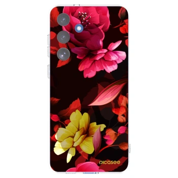 Picasee silikónový prehľadný obal pre Samsung Galaxy S25 FE 5G - Dark Peonny