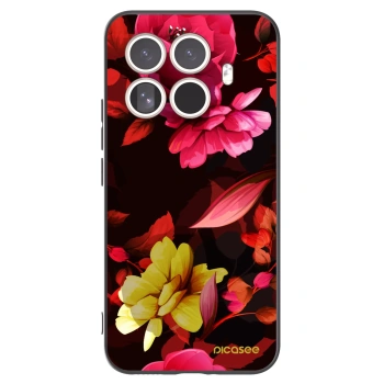 Picasee silikónový čierny obal pre Xiaomi 15T Pro - Dark Peonny
