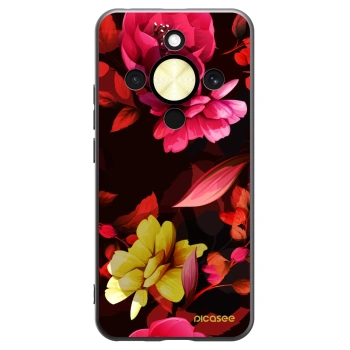 Picasee silikónový čierny obal pre Honor Magic8 Lite 5G - Dark Peonny