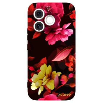 Picasee silikónový čierny obal pre Honor 600 Lite - Dark Peonny