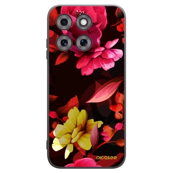 Picasee silikónový čierny obal pre Motorola Moto G77 - Dark Peonny