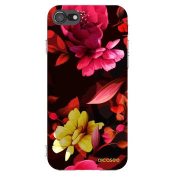 Picasee silikónový prehľadný obal pre Apple iPhone 8 - Dark Peonny