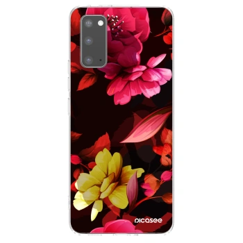 Picasee silikónový prehľadný obal pre Samsung Galaxy S20 G980F - Dark Peonny
