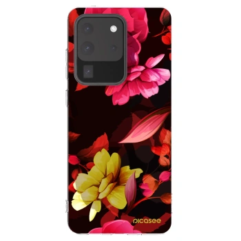 Picasee silikónový prehľadný obal pre Samsung Galaxy S20 Ultra 5G G988F - Dark Peonny