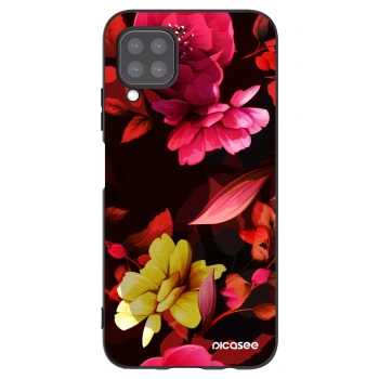 Picasee silikónový čierny obal pre Huawei P40 Lite - Dark Peonny