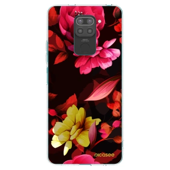 Picasee silikónový čierny obal pre Xiaomi Redmi Note 9 - Dark Peonny