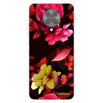 Picasee silikónový prehľadný obal pre Xiaomi Poco F2 Pro - Dark Peonny