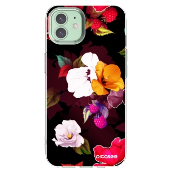 Picasee silikónový prehľadný obal pre Apple iPhone 12 - Flowers and Berries
