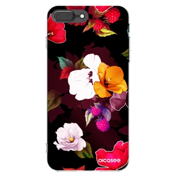 Picasee silikónový prehľadný obal pre Apple iPhone 7 Plus - Flowers and Berries