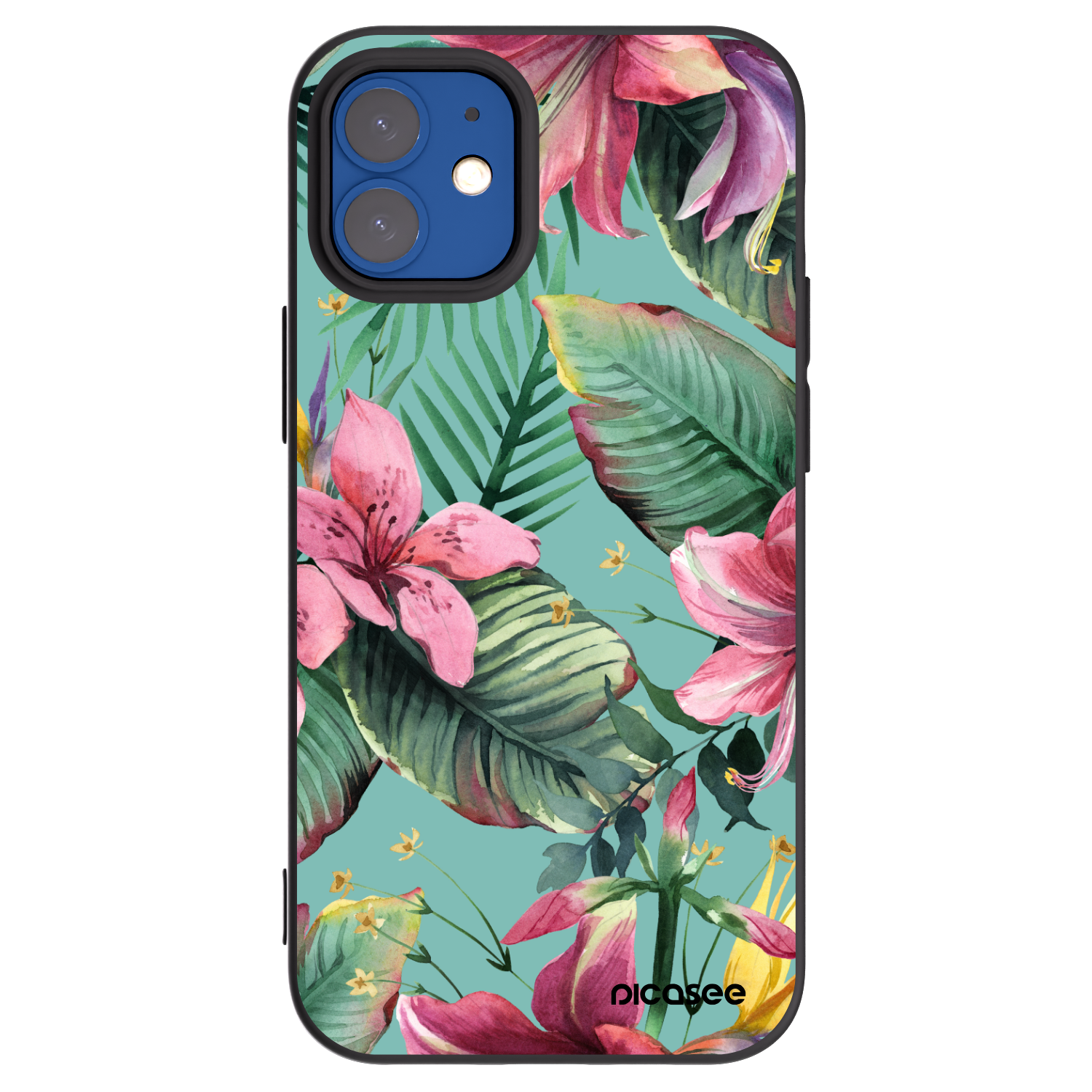 Picasee silikónový čierny obal pre Apple iPhone 12 mini - Hawaii