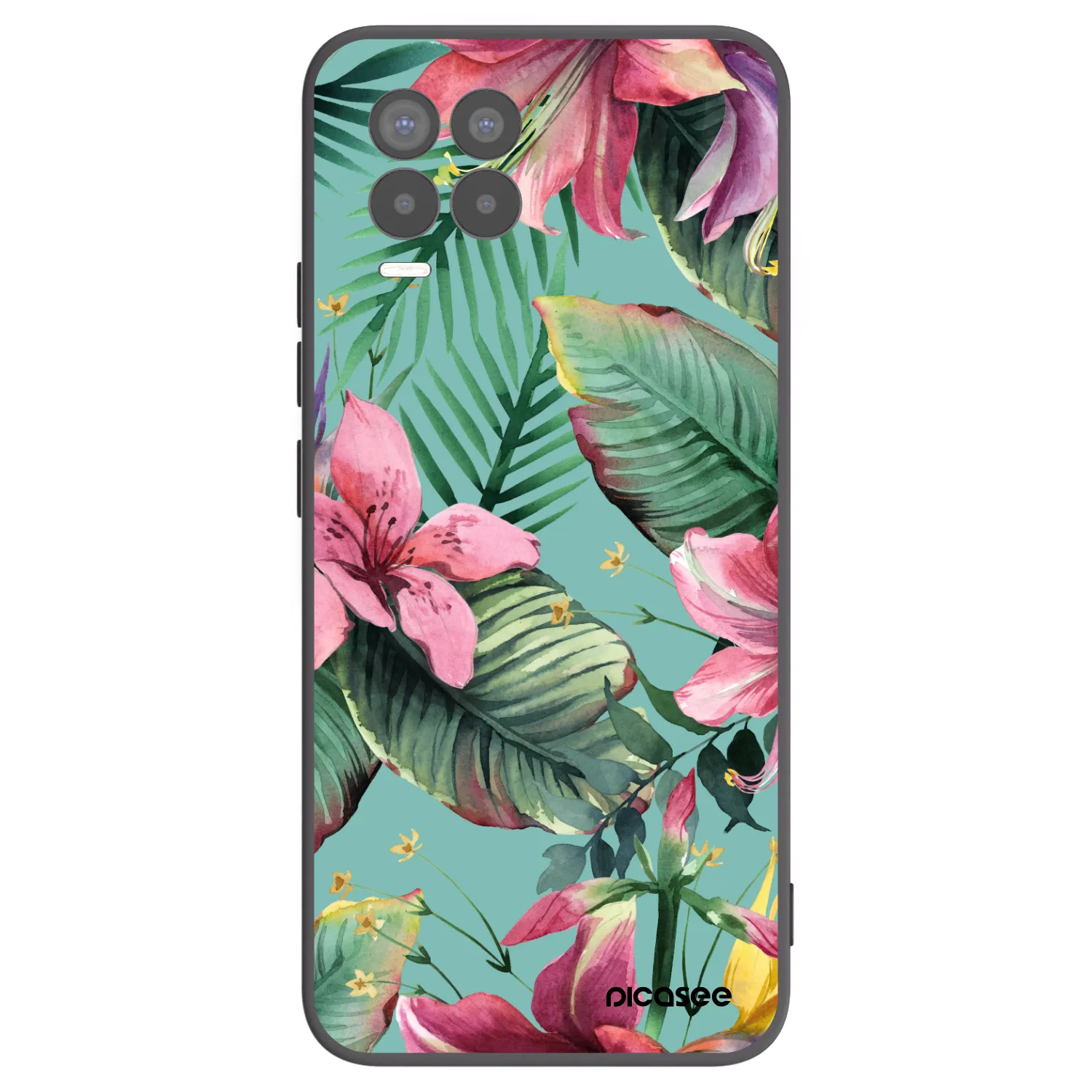 Picasee silikónový čierny obal pre Realme 8 Pro - Hawaii
