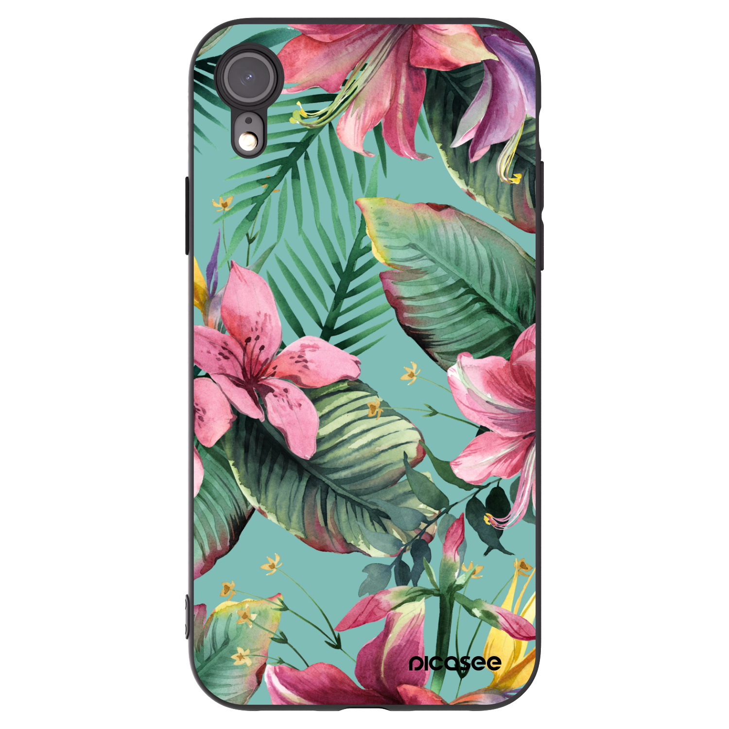 Picasee silikónový čierny obal pre Apple iPhone XR - Hawaii
