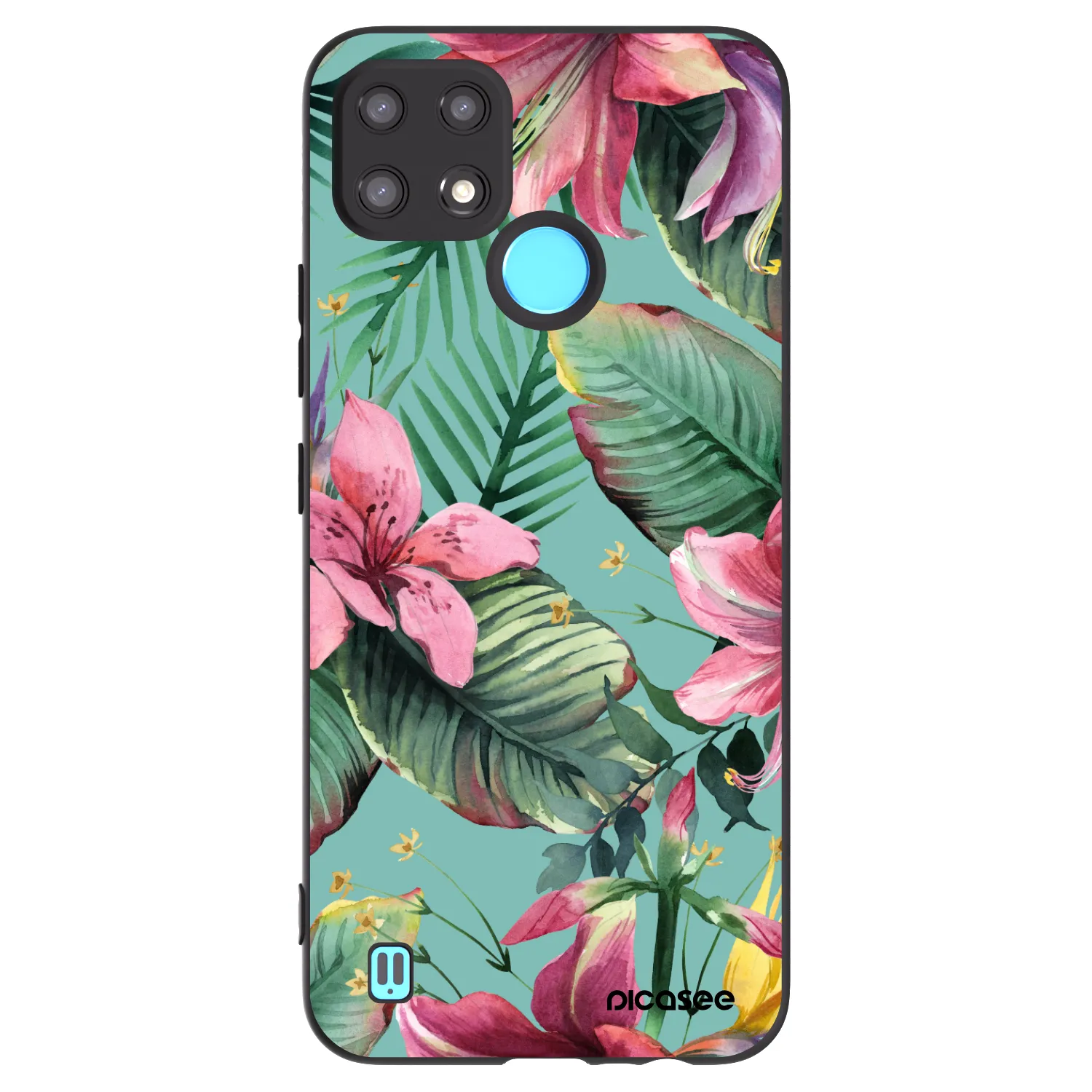 Picasee silikónový čierny obal pre Realme C21 - Hawaii