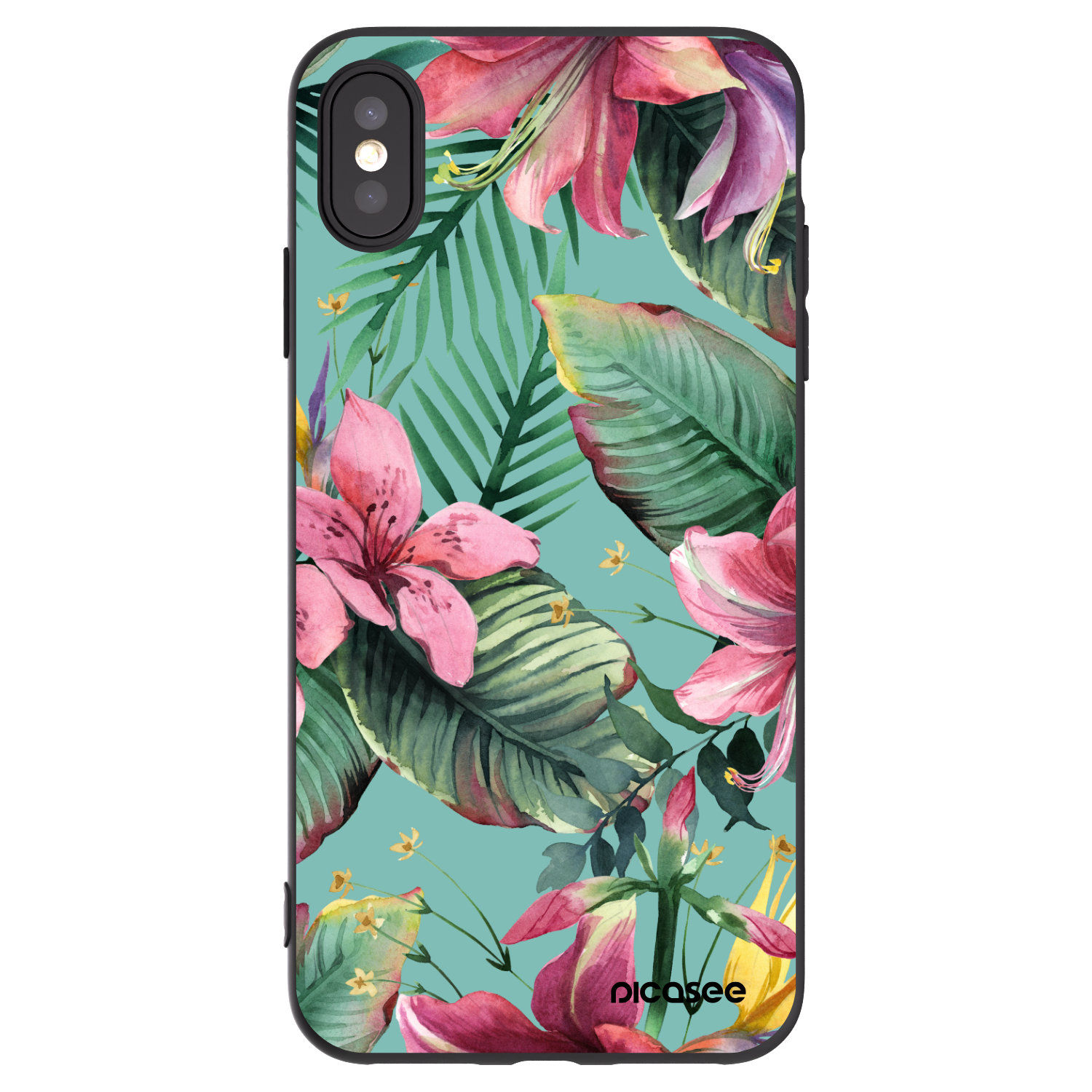 Picasee silikónový čierny obal pre Apple iPhone XS Max - Hawaii