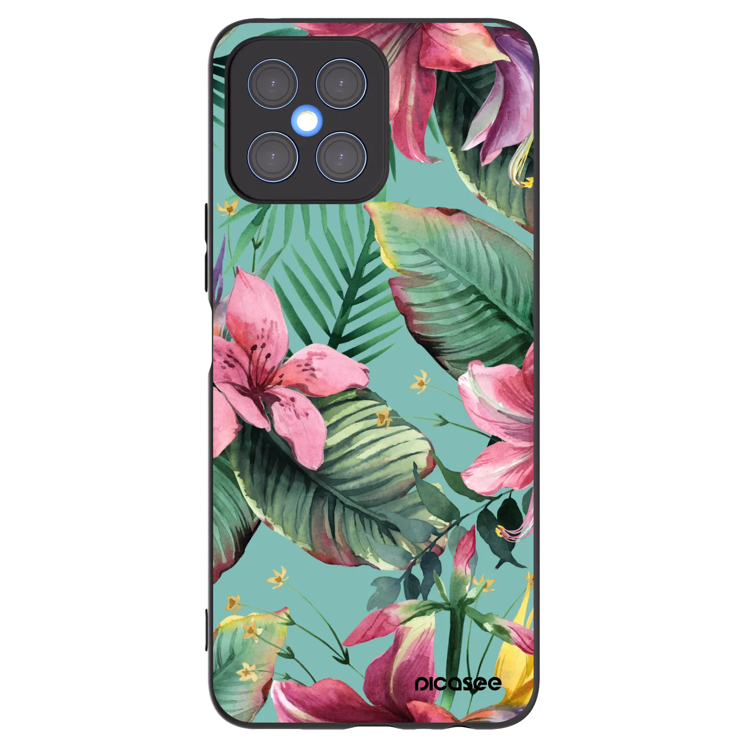 Picasee silikónový čierny obal pre Honor X8 4G - Hawaii